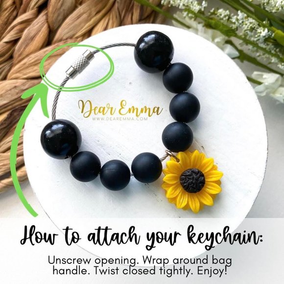 Pink Cow Print Beaded Sports Bogg Bag Charm Keychain - Picture 4 of 4